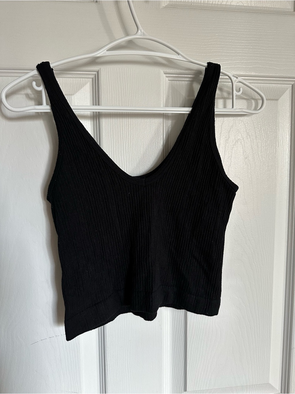 Out From Under black ribbed cropped tank
